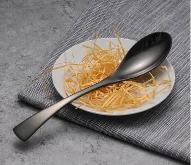 Dinner Spoon Элегантный романтический классический черный набор столовых приборов из нержавеющей стали Западный набор столовых приборов вилка стейк нож столовая посуда - Цвет: Dinner Spoon