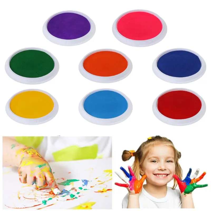 

Ink Pad Baby Handprint Footprint Painting Colorful Fingerprint Kids Children Newborn Memory Gifts Collection Washable Pads