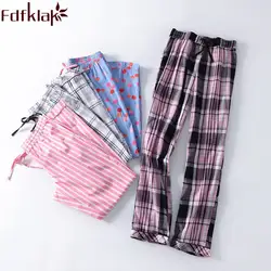 Fdfklak Весна цветочный домашние штаны для Для женщин летние хлопковые штаны для дома пижамы Пижамные брюки для женщин; Большие размеры M-3XL Q1194
