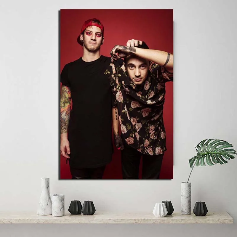 

Twenty One Pilots Character Photo Canvas Painting Posters Prints Marble Wall Art Painting Decorative Picture Modern Home Decor