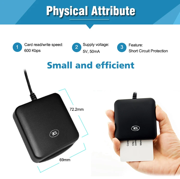 ACR39U-I1 MAC&Linux ISO 7816 CAC&PIV Contact Smart IC Chip Card Reader Writer ACR39U-I1 MAC&Linux ISO 7816 CAC&PIV Contact Smart IC Chip Card Reader Writer