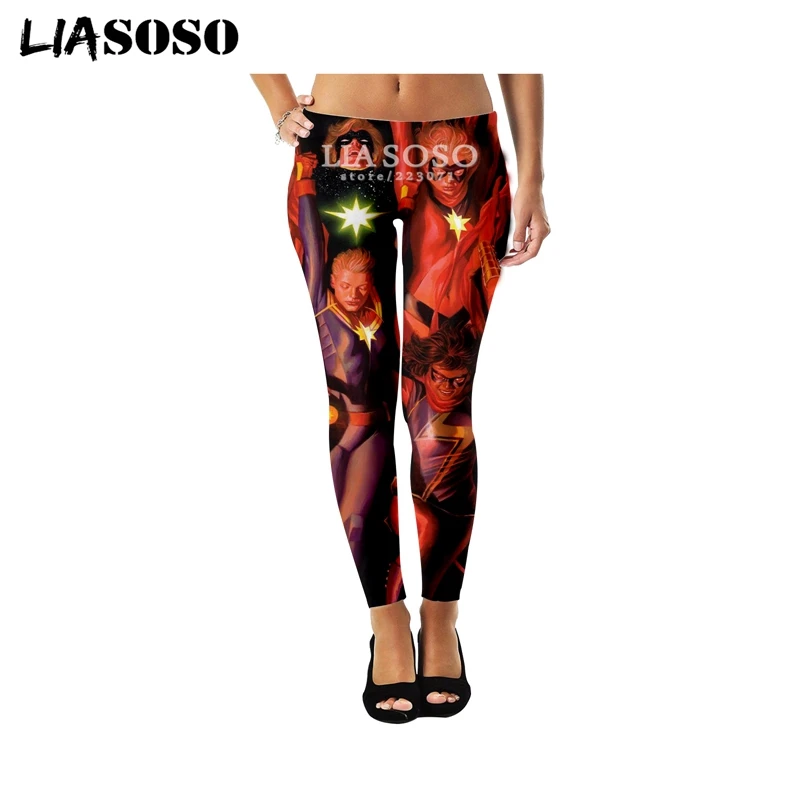 LIASOSO/Новые сексуальные модные женские Суперэластичные легинсы с 3D принтом «Человек-паук», забавные повседневные обтягивающие хип-хоп штаны для фитнеса, A100-10 - Цвет: 14