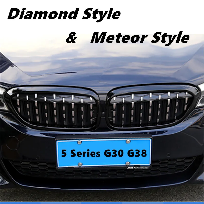 1 пара передняя ноздри для Bmw новые 5 серии G30 G38 2018-2019 решетка Метеор Стиль переднего бампера Стайлинг автомобильной решетки