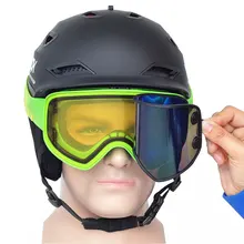 2 в 1 с магнитным двойным использованием поляризованные линзы противотуманные UV400 сноуборд мужские лыжные очки женские лыжный шлем очки набор