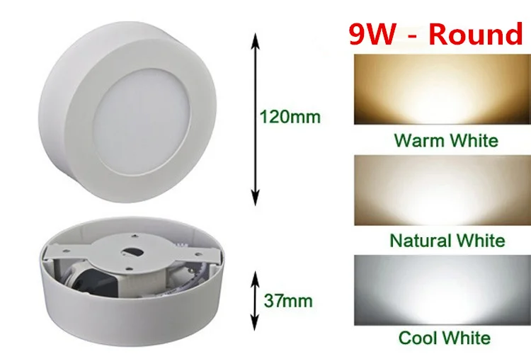 9 Вт/15 Вт/25 Вт круглый светодиодный Панель свет поверхностного монтажа светодиодный потолочный светильник AC/DC 12 В/24 В + светодиодный драйвер
