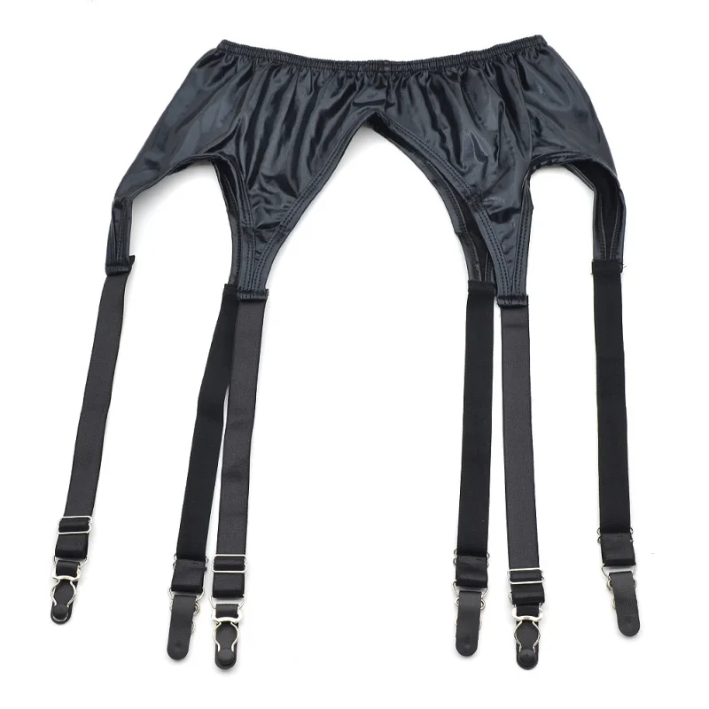 Lychee 1 Piece Harajuku Punk Sexy Women Knee Leg Garter Belt Black PVC Leather Leg Ring Suspender Intimates Lychee 1 Piece Harajuku Punk Sexy Women Knee Leg Garter Belt Black PVC Leather Leg Ring Suspender Intimates