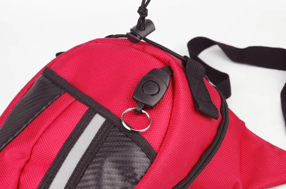 Красная поясная сумка fannypack нейлоновая рыцаря для езды на мотоцикле Повседневная