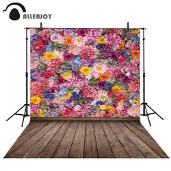 Фотофон allenjoy цветок стены бесшовные цветные Настенные обои свадебный деревянный фон для фотографирования украшения фотосессия