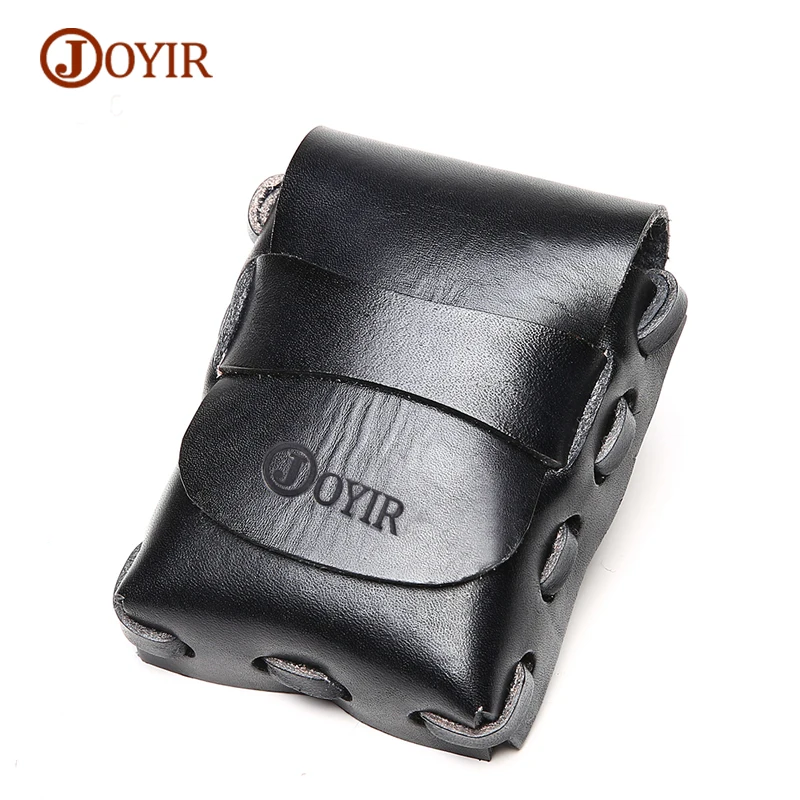 

JOYIR 2017 New Cigarette Case Waist Bag Fanny Men Genuine Leather Mobile Phone Wallet Travel Casual Small Waist Pack for Man