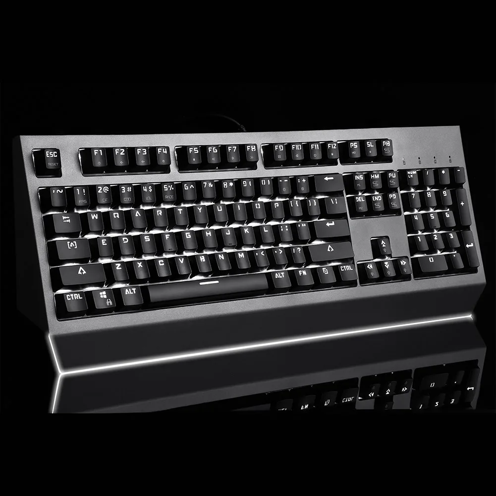 USB Wired Mechanical Keyboards with RGB Backlit 104Keys Gaming Keypad for PC Computer HSJ-19