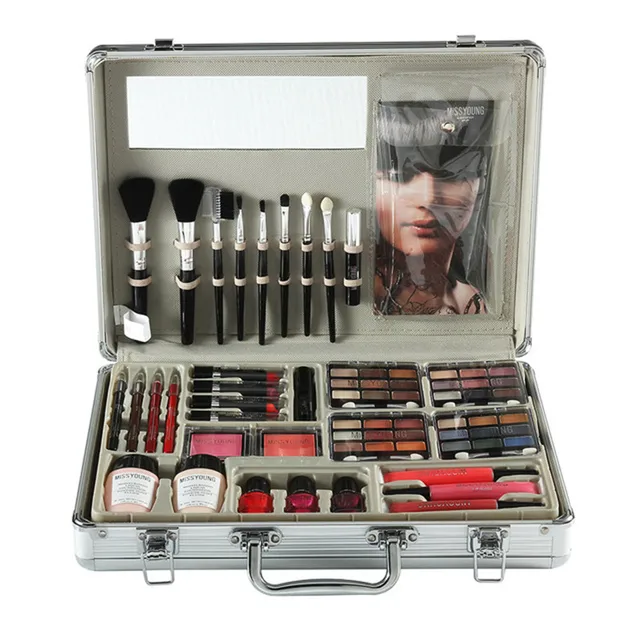 Makeup Tool Kit Including Matte Eyeshadow Lipstick Lip Gloss Foundation