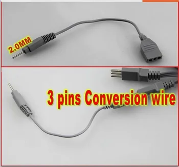 

10Pcs 5pairs Adapter Tieline Electrode Lead Wires 3P-TO- Convert Pin Cables with plug DC 2.0mm