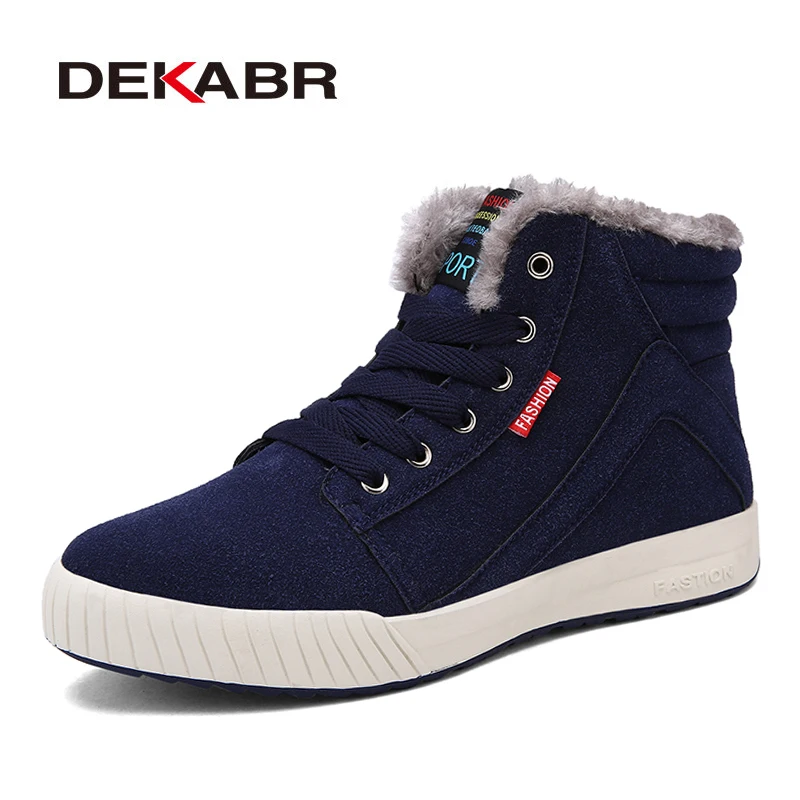 Achat DEKABR Hommes Bottes antidérapantes Imperméables Hiver Cheville Neige Bottes Hommes Plate Forme Hommes Chaussures D hiver Avec Épais De Fourrure Botas hombre 39 ~ 48