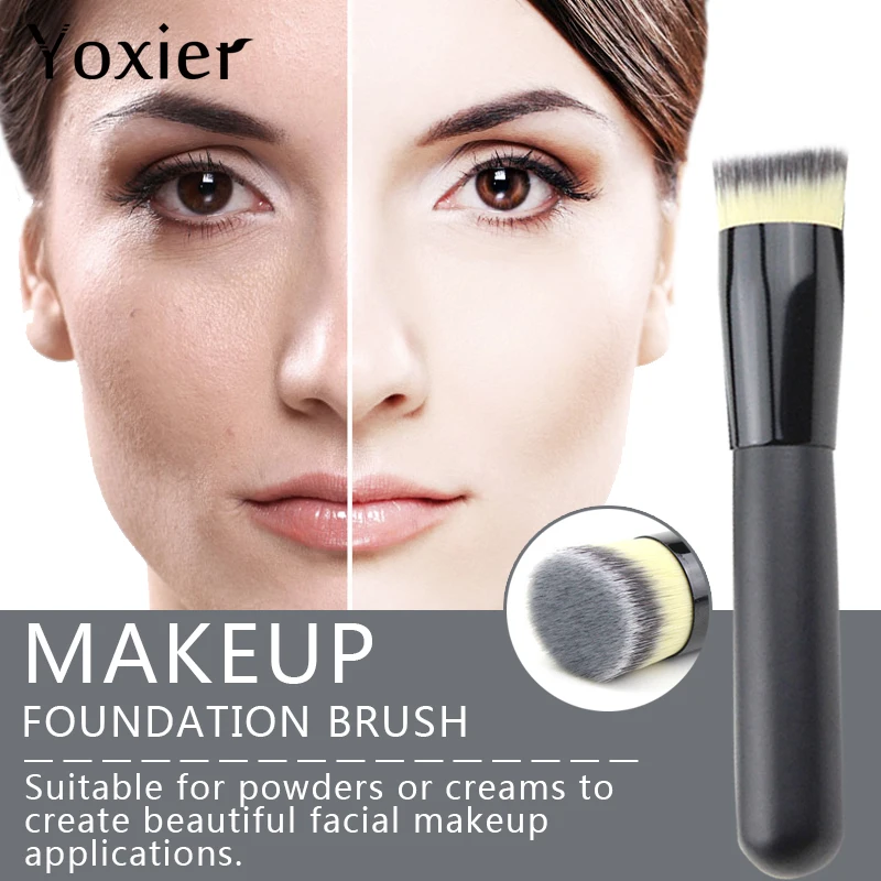 

Yoxier foundation brush flat top buffing Brushes high quality makeup brushes Loose Make up Brushes Flat Cream Tools