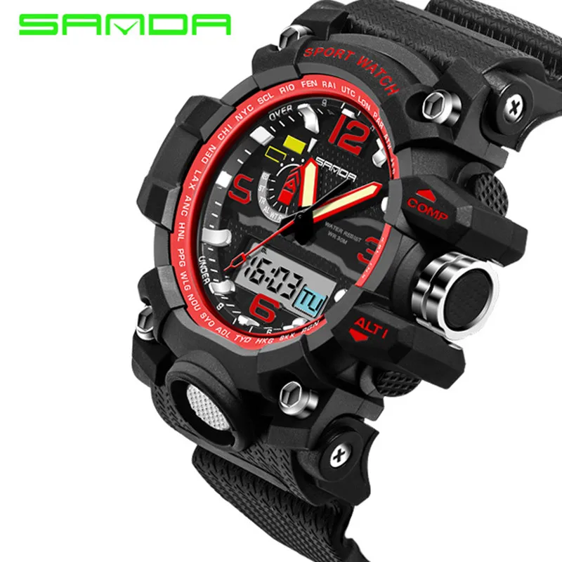 sports military watch SANDA men's sports watch waterproof luxury simulation fashion men's watch Relogio Masculino