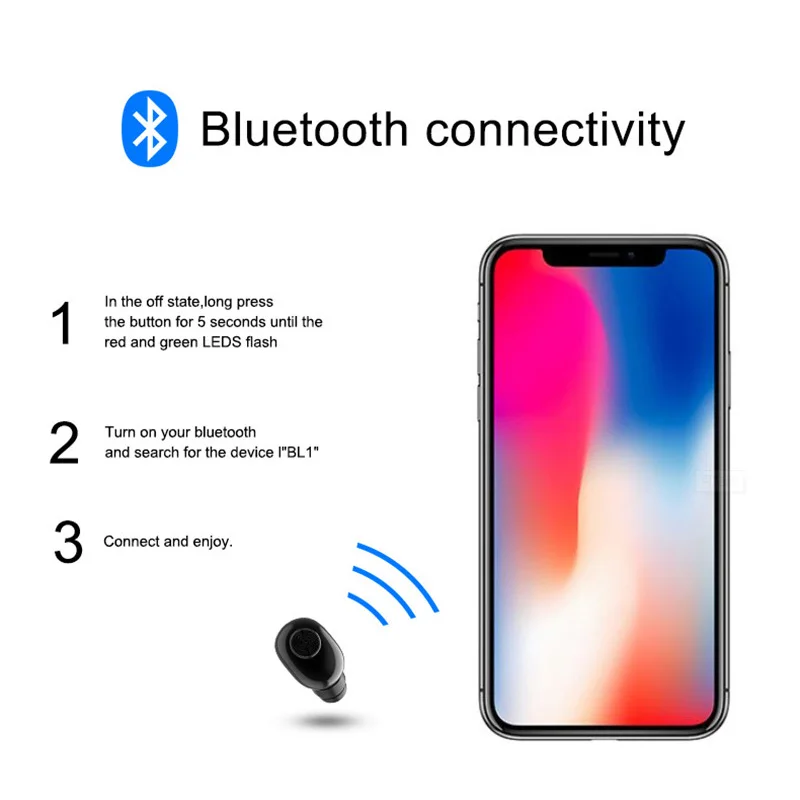 Маленькие TWS наушники bluetooth наушники скрытые один невидимый наушник мини беспроводная гарнитура с зарядной док-станцией fones de ouvido