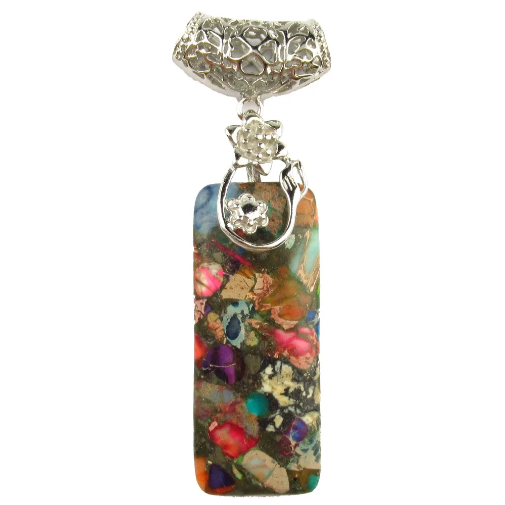 YUTENG многоцветный варисцит Пирит(морской камень из осадочной породы и Пирит) кулон для женщин модные ювелирные изделия женские подарки LL817 - Окраска металла: multicolor1