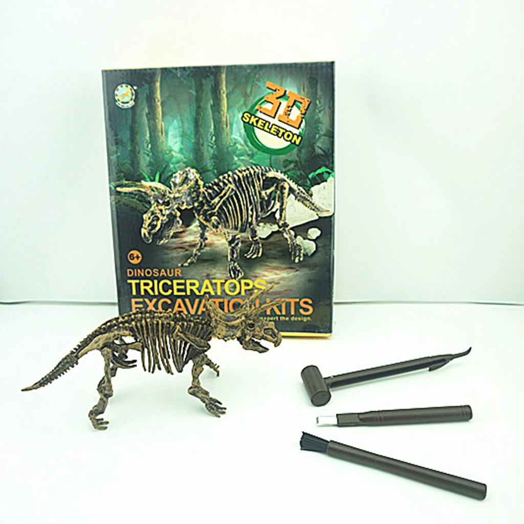 Kids Dinosaur Excavation Kits Dig A Dinosaur Archaeology Paleontology Educational Toy - Triceratops