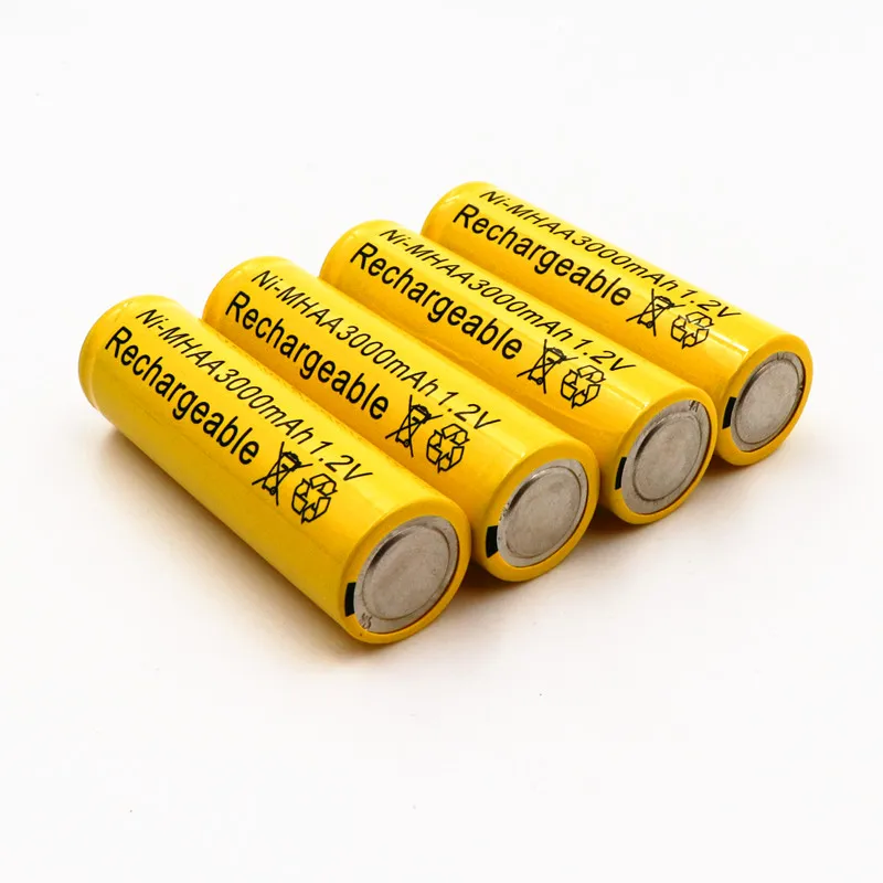 Абсолютно 1,2 V AA 3000mAh+ AAA 1800mAh 1,2 v Ni-MH аккумулятор желтый аккумулятор светодиодный фонарь игрушки RC