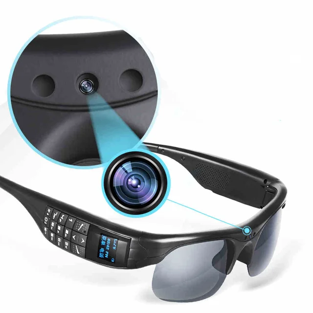 Smart Glasses Camera Bluetooth with Headset Music Calling Polarized Bluetooth Video Glasses