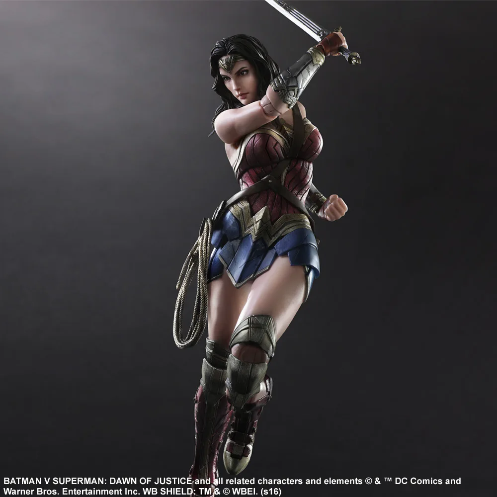 Anime DC COMICS PLAY ARTS KAI Batman VS Superman The Princess Wonder Woman PVC Action Figure Super