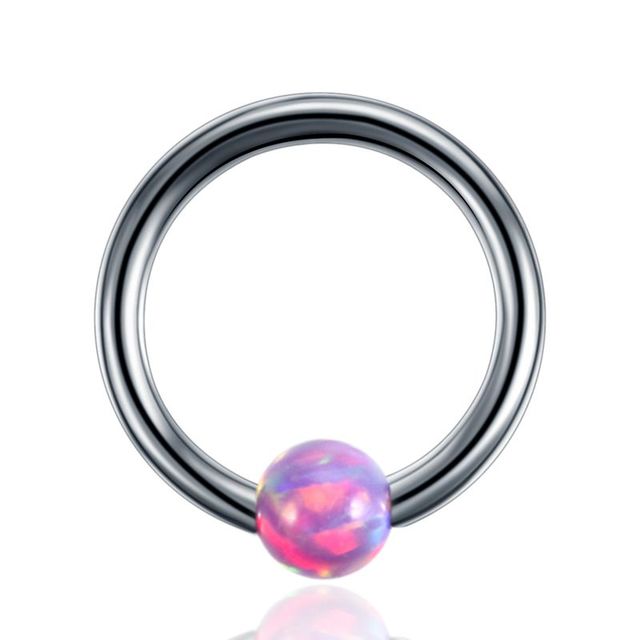 16g G23 Titanium Nose Rings Opal Captive Bead Rings Nose Piercing Ear Cartilage Rings Earring Piercing Charming Jewelry