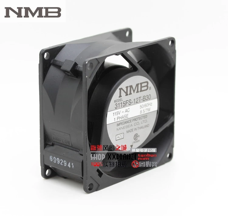 Оригинальный Для NMB 3115FS-12T-B30 8038 8 см AC 115V 5 W/7 W промышленный вентилятор охлаждения |