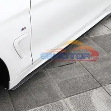 P Стиль Реальные углеродного волокна сторона юбки для увеличения объема, 1 пара для BMW 4 серии головной производитель F32 F33 F36 420i 428i 435i М Спорт 2014UP B196