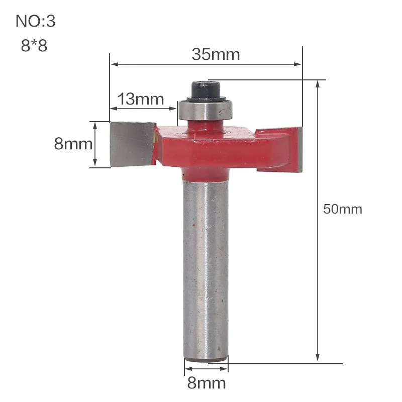 1 шт. 8 мм Высота хвостовика 1/" X Глубина 3/8" Т-образные фрезы для фрезерования древесины фрезы Вольфрам фрезерование древесины циттеры Деревообрабатывающие инструменты
