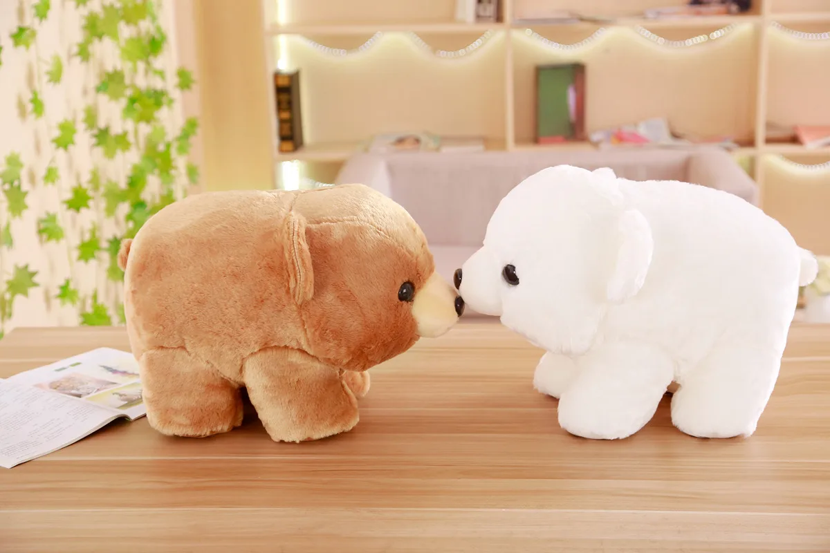 Прекрасный белый и коричневый белый медведь плюшевые игрушки милые мягкие чучело плюшевые медведи куклы дети подарок на день рождения