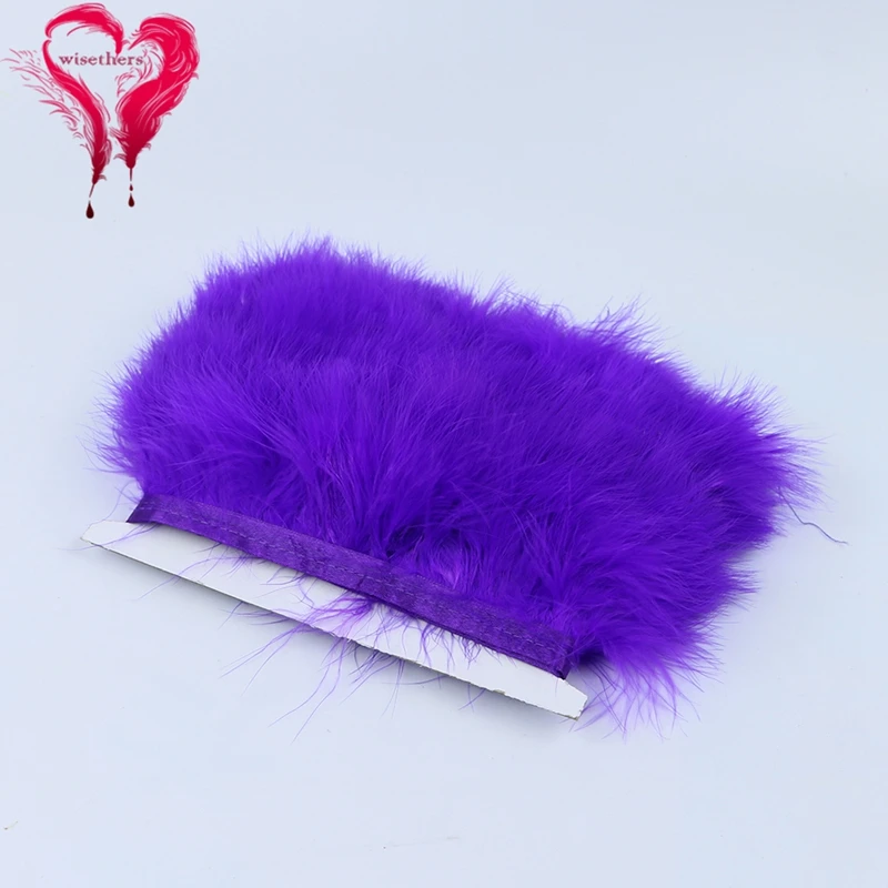 Fancy Soft Colorful Feather Ribbon 9 8 violet marabou trimming 2