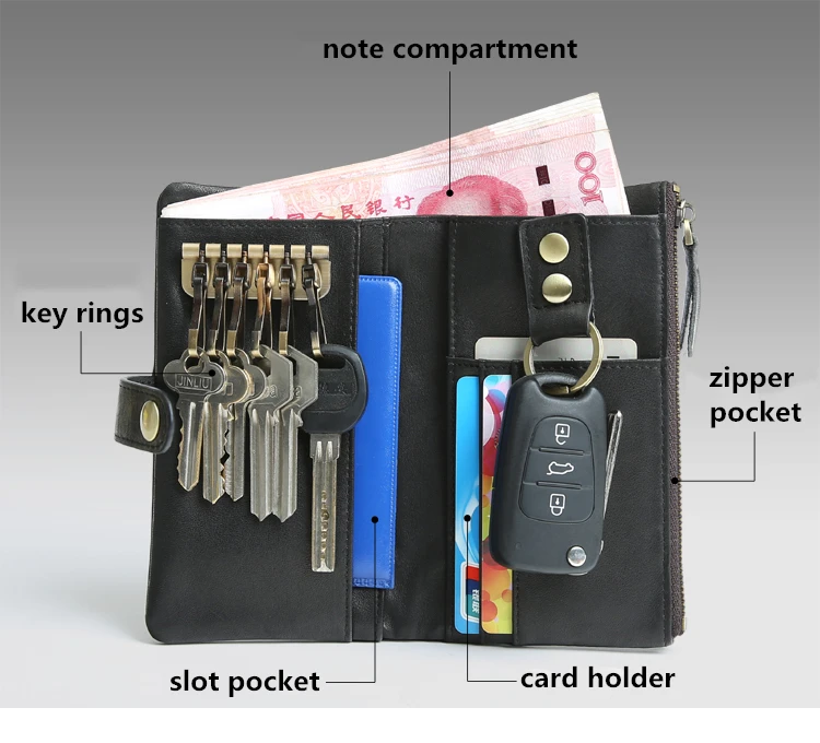 SIMLINE мужской кошелек из натуральной кожи многофункциональный маленькие бумажники кошелек чехол для автомобильного ключа Держатель на молнии карман для монет Органайзер