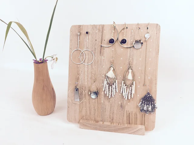 Vintage And Brief Solid Wood Earrings Display Holder Drop Vintage And Brief Solid Wood Earrings Display Holder Drop Stud Board