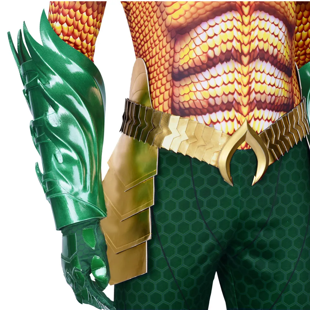 DC Лига Справедливости Aquaman Косплей Костюм Артура Карри костюм супергероя для