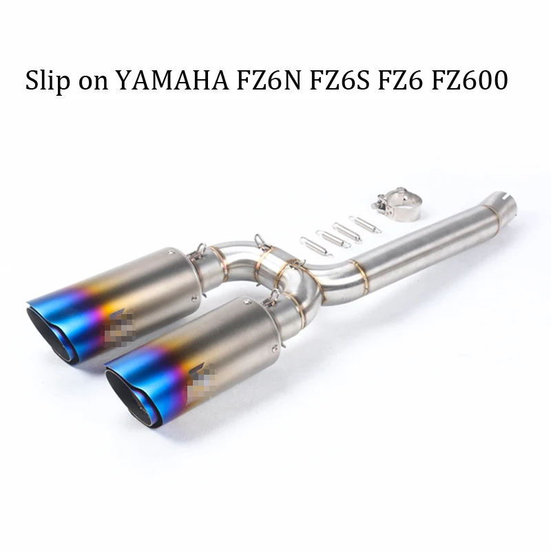 

Slip on for YAMAHA FZ6N FZ6S FZ6 FZ600 Stainless Steel Exhaust Morcycle Muffler with Laser Marking for Dirt Bike