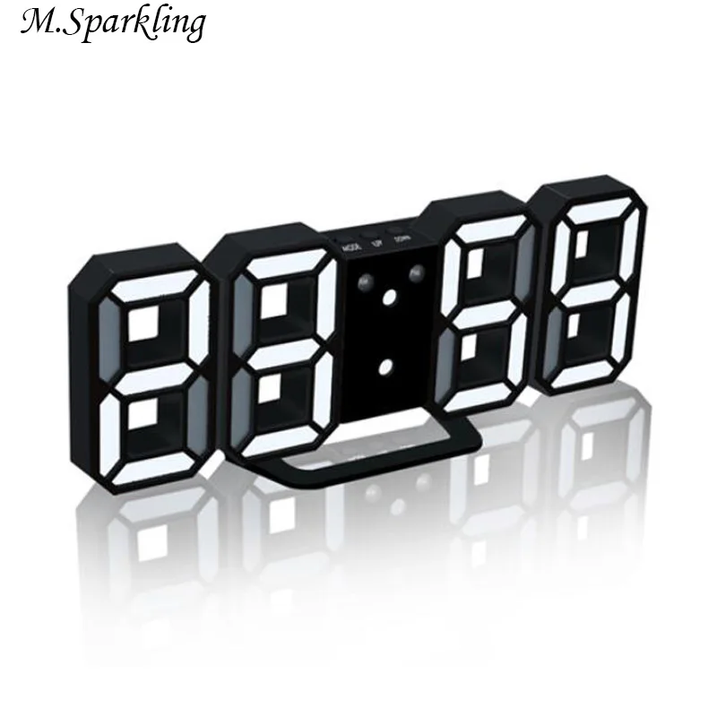 Ceny M. Sparkling Luminova zegar biurko cyfrowy budzik led zegary elektroniczny zegar na biurko 24 12 wyświetlacz godzin lampka nocna zegary stołowe domu