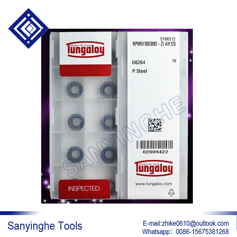 

50pcs/lots RPMW1003MO-ZI AH120 cnc carbide milling insert