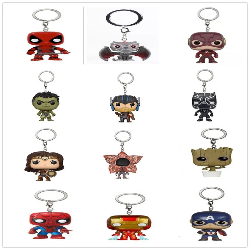 

Harri Potter&Sailor Moon Action Figure Keychains&Avengers Batman DC Justice League Wonder Woman Aquaman Children Toys Retail Box