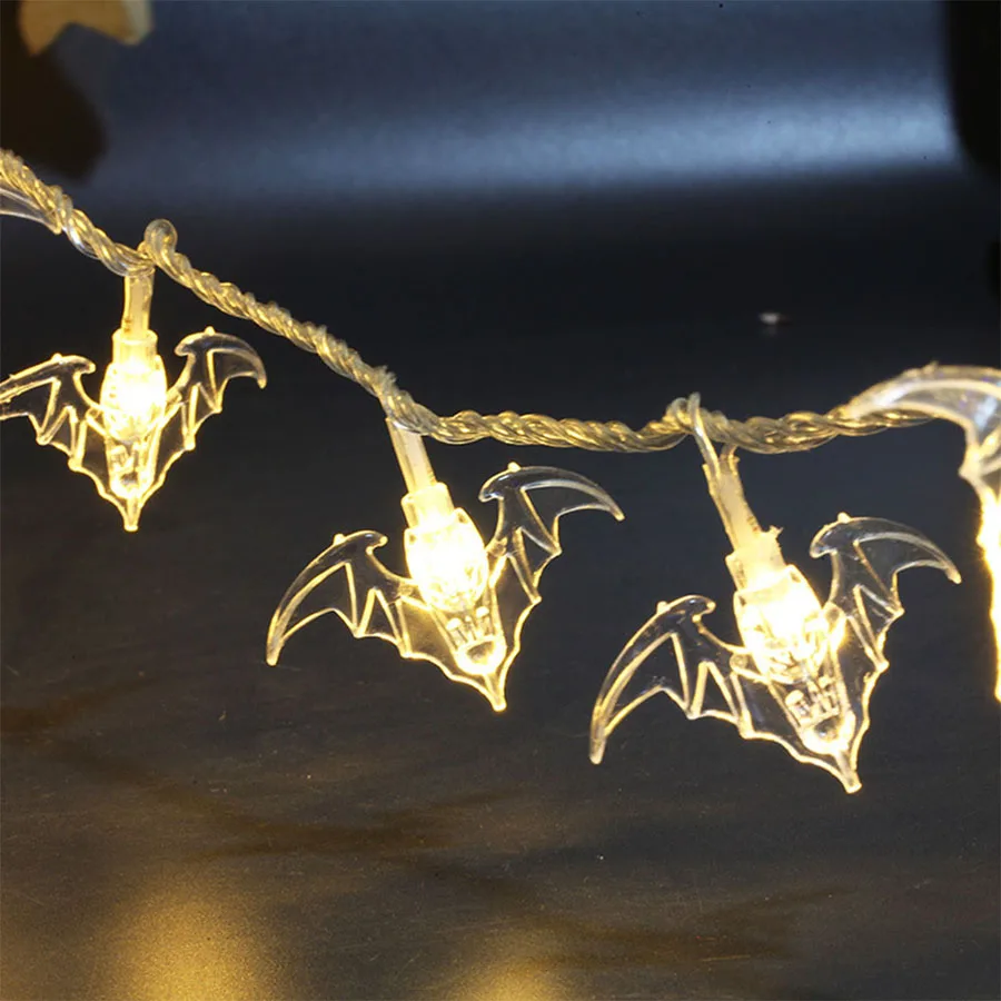 

Halloween Bat LED String Light 1.2m 2.5m 5m Colorful Bats Fairy Light Hallowmas Party Holiday Decoration Battery LED String Lamp