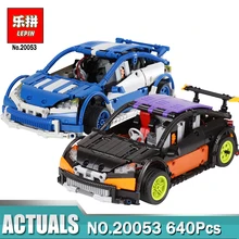 Lepin 20053 640pcs Black/Blue Technic Series Hatchback Type Remote Control RC Car MOC-6604 Building Block Brick Toy for Boy