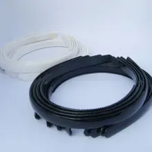 100 шт белый и черный ободок для волос тон Ремесло пустой простые пластиковые обручи 1/" с зубами