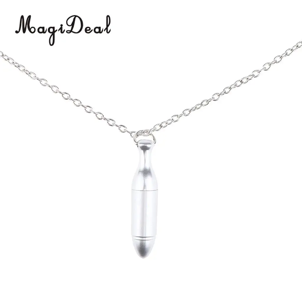 Kesoto 2x Mini 1 ML Empty Roll On Scent Essential Oil Bottle Necklace Amber Storage Vials for Travel
