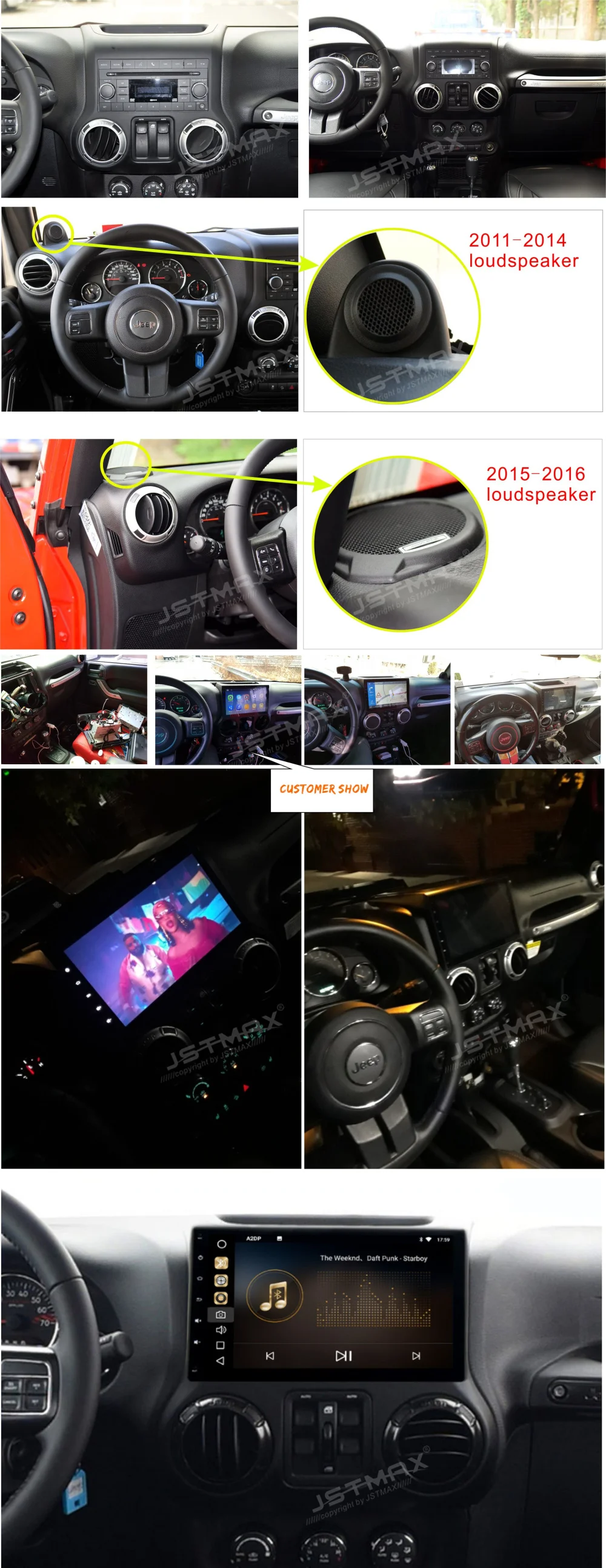 Discount JSTMAX 10.2" Android 8.0 car dvd for Jeep Wrangler 2011 2012 2013 2014 2015 2016 gps navi Octa Core 4GB 32GB Auto Stereo(NO dvd) 2