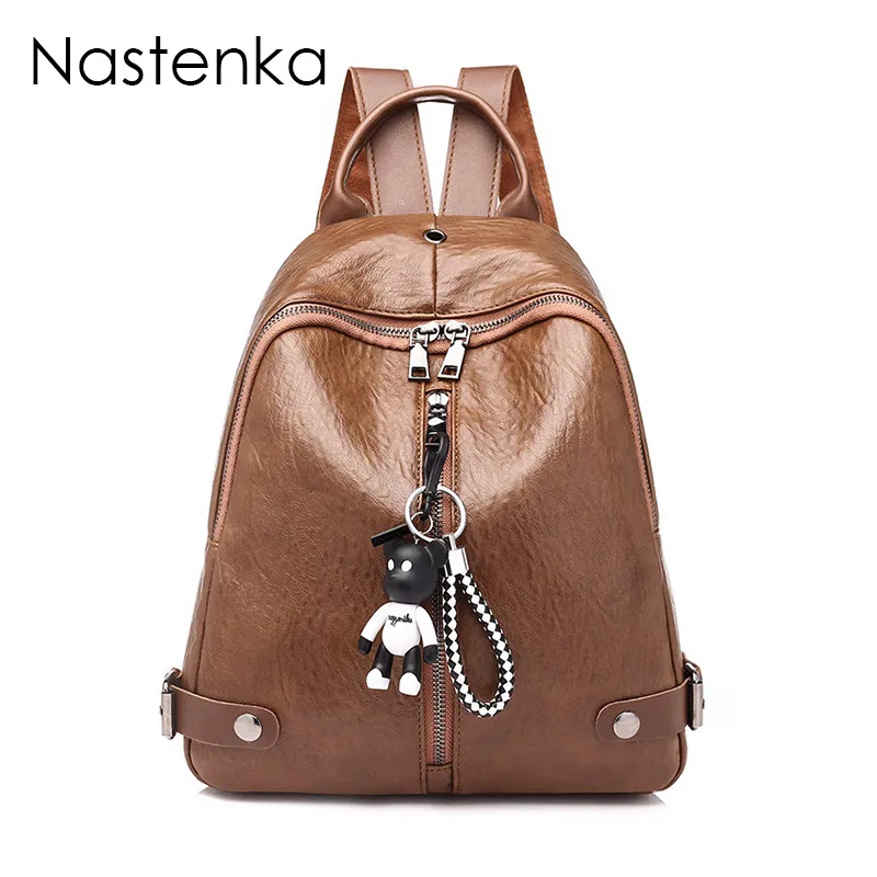 

Nastenka Retro Women Backpack School Bags For Teenager Girls Backpacks For Teenage Girl Women Leather School Backpacks Travel