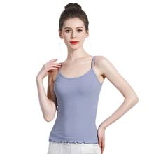 Aircool растительное волокно, сексуальные топы для сна для женщин, жилет на бретельках с круглым вырезом, сексуальное летнее повседневное нижнее белье, топы, рубашки для женщин