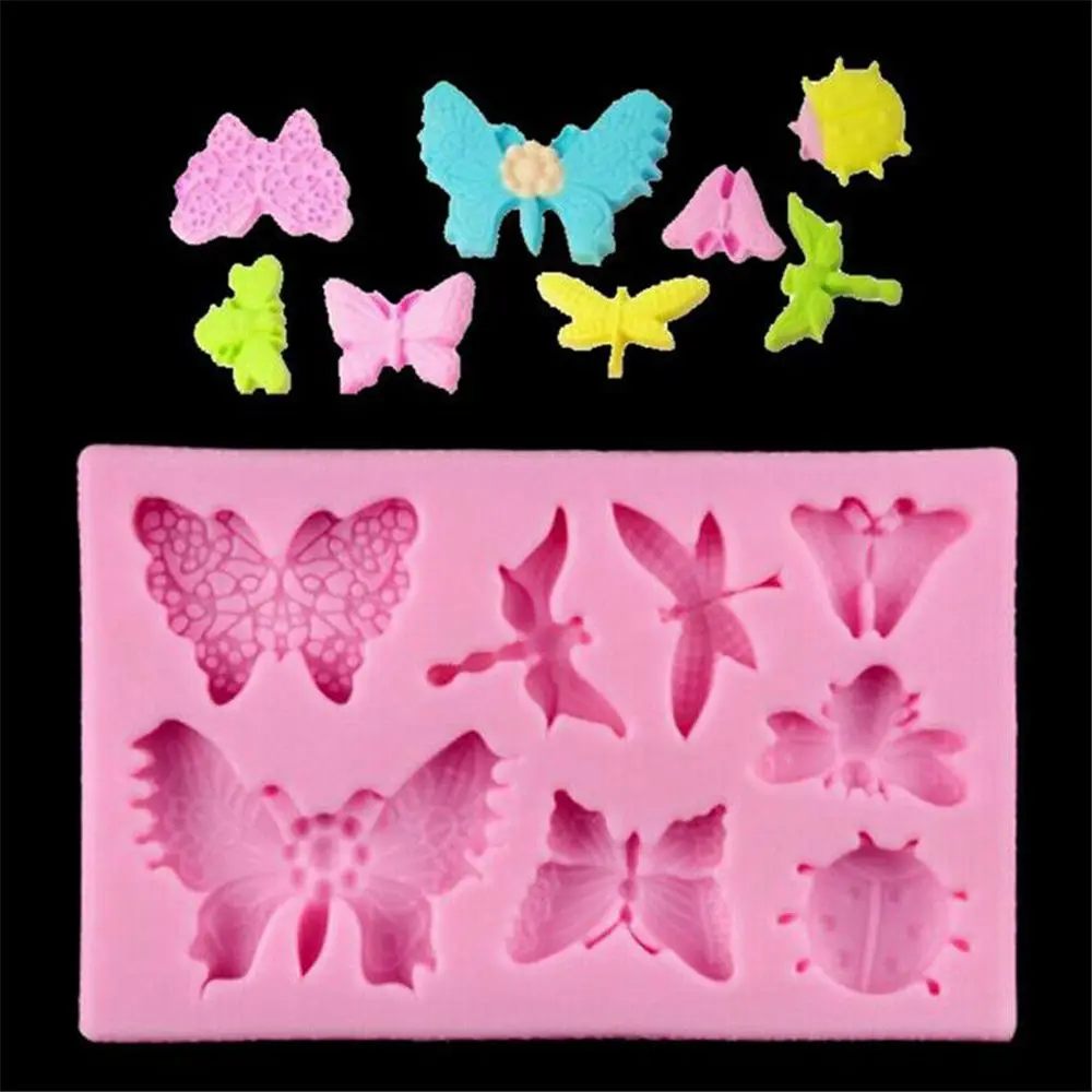 

DIY Butterfly Dragonfly Shape Silicone Animal Cookie Decorating Tools Mold Bakery Tools DIY Mould Fondant Template