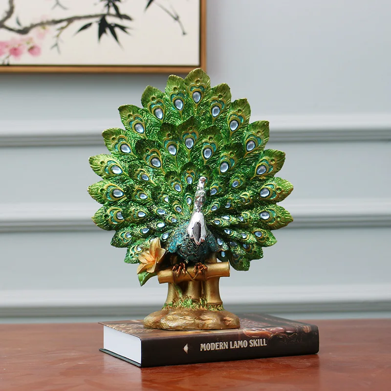  Modern Peacock Home Decoration Figurines Bedroom Porch Furnishings Personalized Resin Oranment craf - 32851477686