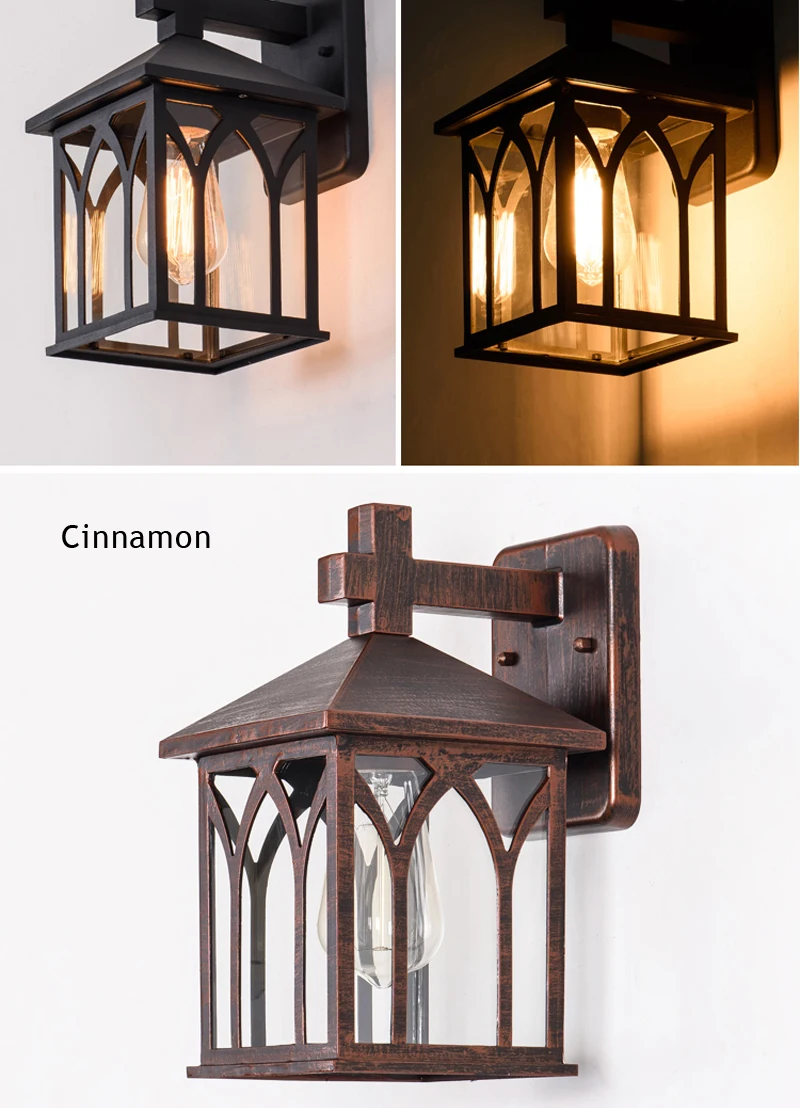 Lâmpada de Parede de Vidro Transparente à Prova de Água ao ar Liga de Alumínio Lâmpada de Iluminação Lâmpada Europeu Simples Livre Retro E27 12 Cheap Luminárias de parede externas