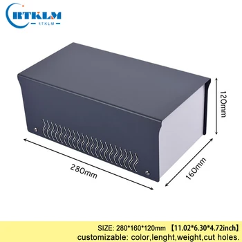 

Iron enclosure for project box DIY iron junction box desktop enclosure diy instrument case iron controller cabinet 280*160*120mm