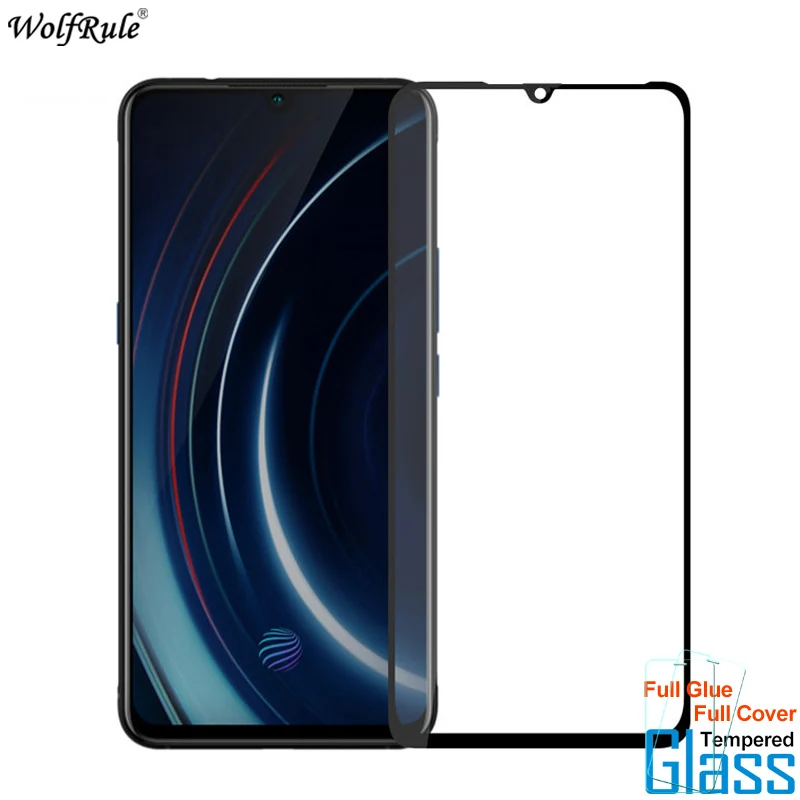 

For Glass ViVo IQOO Screen Protector Full Glue Cover Tempered Glass For ViVo IQOO Glass Protective Phone Film 6.41''